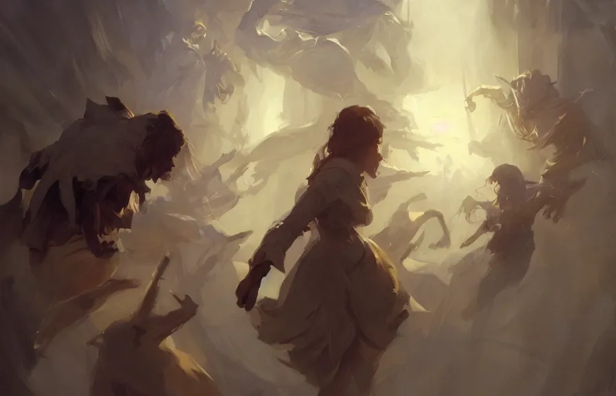 Image similar to greg manchess concept art of a the sleep paralysis dimension, key visual, ambient lighting, highly detailed, digital painting, artstation, concept art, sharp focus, by makoto shinkai and akihiko yoshida and hidari and wlop and greg rutkowski