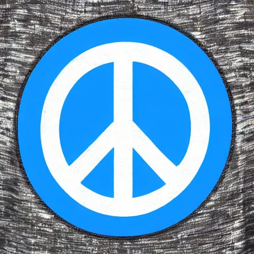 Image similar to peace sign on the planet earth