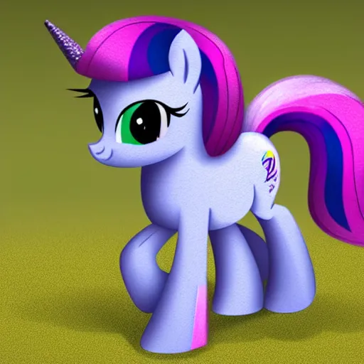 Prompt: photo of a my little pony that looks like a sasquatch