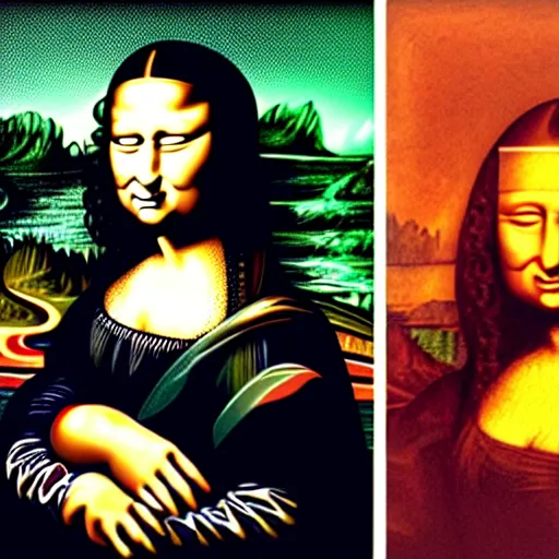 Prompt: beavis painted in the style of the mona lisa