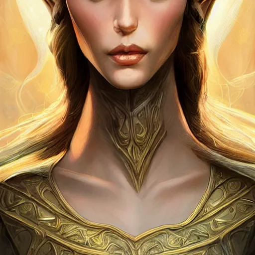 Prompt: elven queen wearing transparent silk character portrait by magali villeneuve, fantasy, dungeons & dragons, beautiful, artstation contest winner, detailed