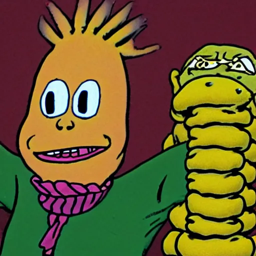 Prompt: Zippy the pinhead cartoon