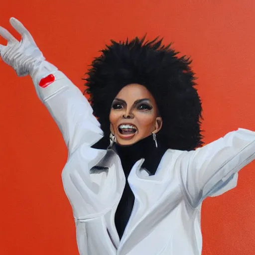 Image similar to detailed painting of nathan fielder as janet jackson on the superbowl, sharp high quality