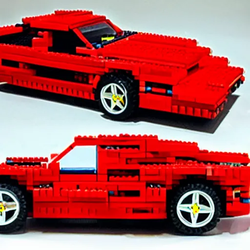 Image similar to red ferrari testarossa lego set