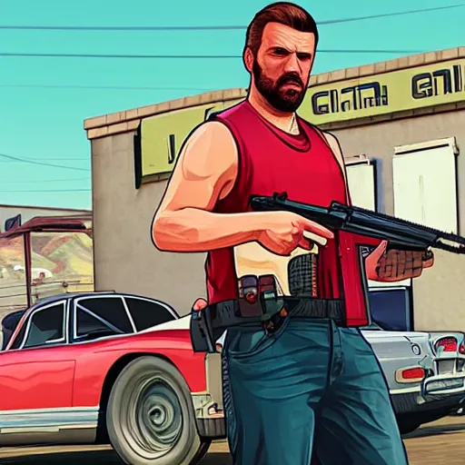 Prompt: gta 6 with augustinho carrara as cover character