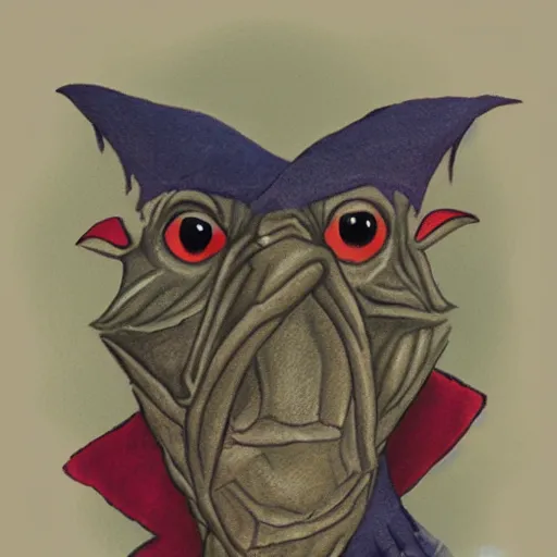 Prompt: portrait of a skeksis