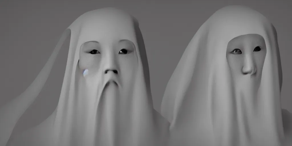 Image similar to i, a Chinese ghost in white, 8k, high definition, trending on artstation