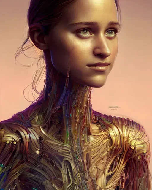 Prompt: weta disney pixar movie still full body portrait photo of young alicia vikander with transparent skin as a sad intricate detailed internal anatomy cyborg by pixar, by weta, wlop, ilya kuvshinov, rossdraws, artgerm, latex, iridescent, bright morning, anime, liosh, mucha