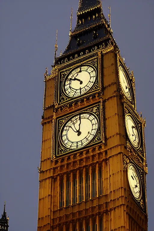 Prompt: Big Ben in January