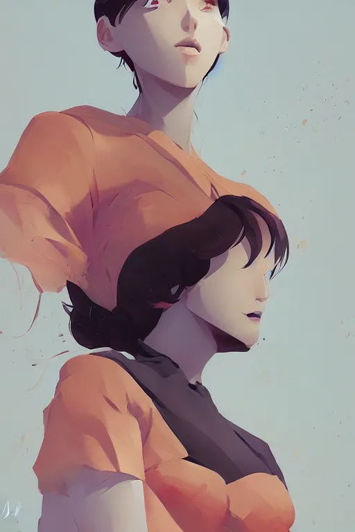 Image similar to beautiful woman minimalist comics, behance hd by jesper ejsing, by rhads, makoto shinkai and lois van baarle, ilya kuvshinov, rossdraws global illumination ray tracing hdr radiating a glowing aura