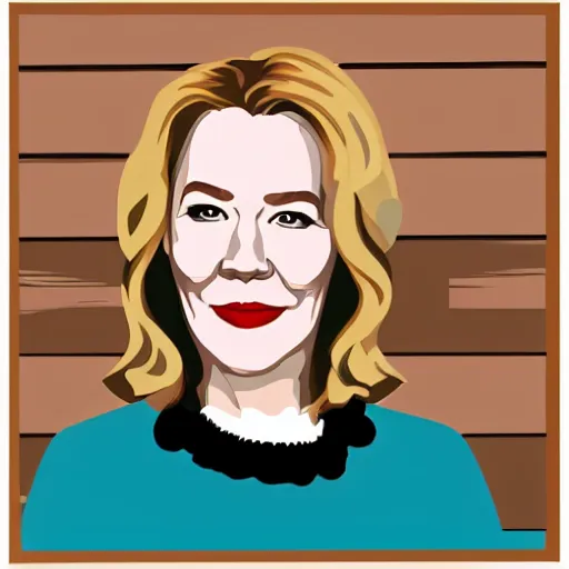 Image similar to schitts creek catherine o'hara as moira, sticker - art, svg vector, adobe - illustrator