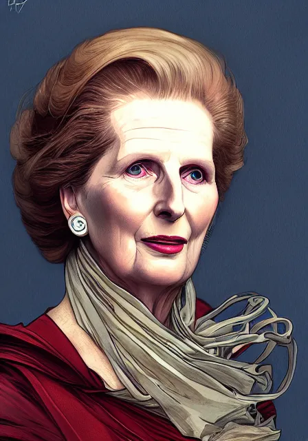 Prompt: margaret thatcher as a superhero, intricate, elegant, highly detailed, digital painting, artstation, concept art, smooth, sharp focus, illustration, art by artgerm and greg rutkowski and alphonse mucha and william - adolphe bouguereau