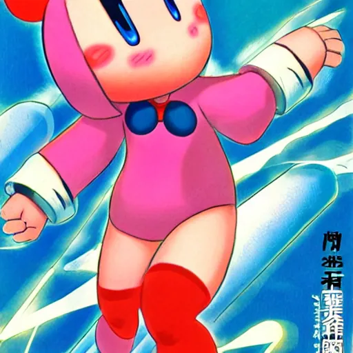 Prompt: kirby as girl, yusuke murata,