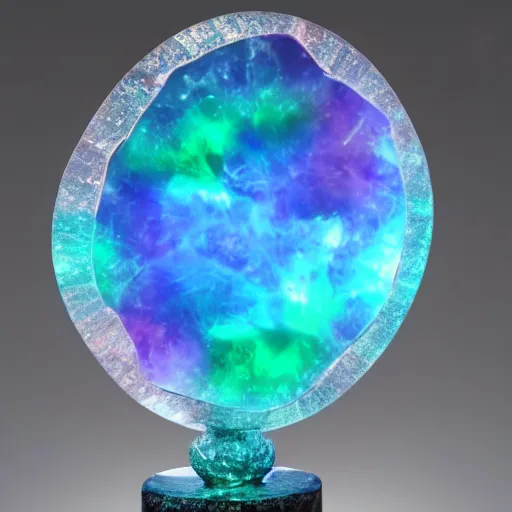 Prompt: abstract carved crystal sculpture of a nebula, 4k