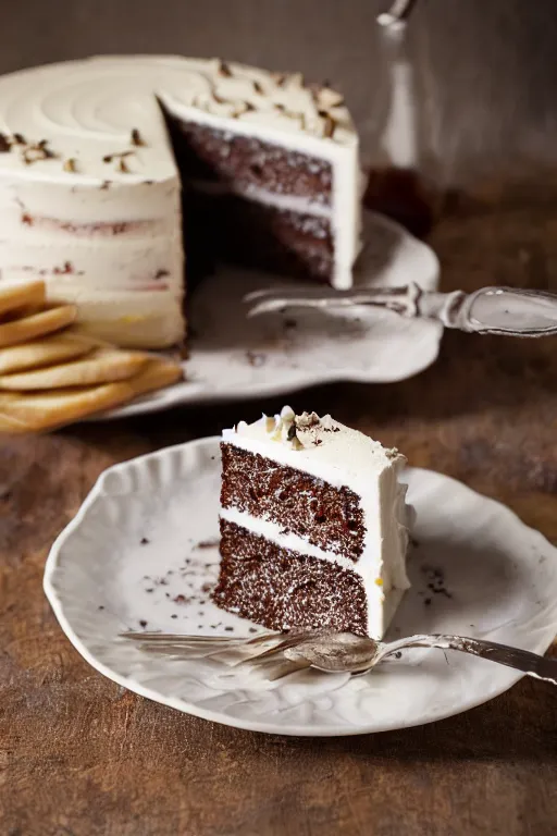 Prompt: benadryl cake, professional food photography