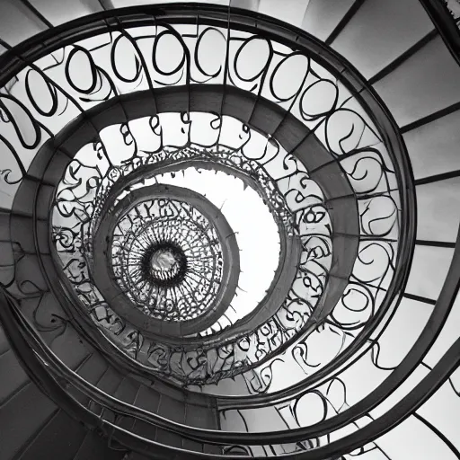 Prompt: spiral staircase