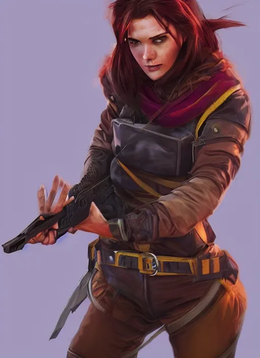hyper realistic rogue ranger hunter girl, full body