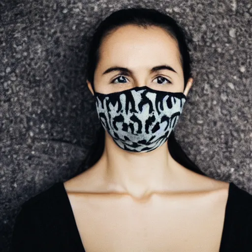 Prompt: female balaclava photography portrait, epic film still