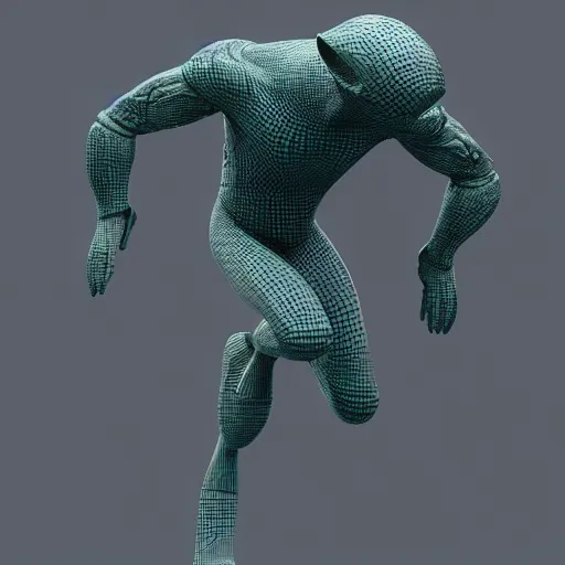 Prompt: * * mysterious alien wins the 1 0 0 meter dash in the olympics, 3 d render, intricate