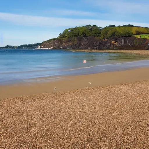 Prompt: a picture of Aberdour Silver Sands beach