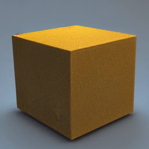 Image similar to a 3d render of a cube