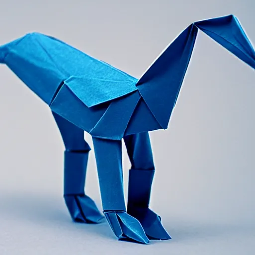 Prompt: origami brontosaurus