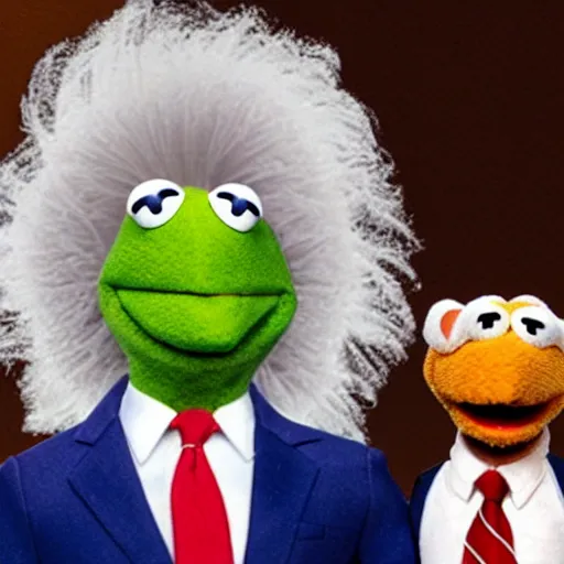 Prompt: muppet like puppet of joe biden,