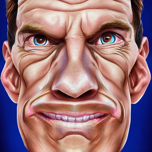 Image similar to Caricature portraits done of Jerma, realistic, hyperrealistic, very realistic, highly detailed, very detailed, extremely detailed, detailed, oil painting, digital art, trending on artstation