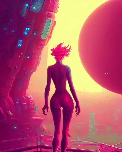 Image similar to portrait of a beautiful woman monster astronaut, intricate abstract. cyberpunk, intricate artwork, bathed in light, octane render, unreal engine, gaudy colors, greg rutkowski, loish, rhads, beeple, makoto shinkai and lois van baarle, ilya kuvshinov, rossdraws, tom bagshaw, alphonse mucha, global illumination