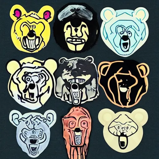 Image similar to Collage, Radiohead logo, Radiohead bear, Radiohead bear logo, Radiohead logo