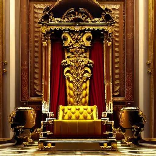 a royal throne in the royal palace, Ultra Lux
