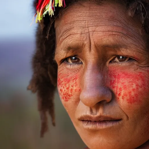 Prompt: Photo portrait of a woman from a European tribe.