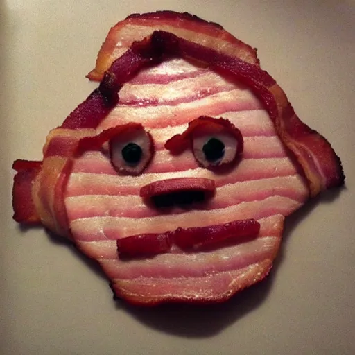 Image similar to bacon in the shape of kevin bacon