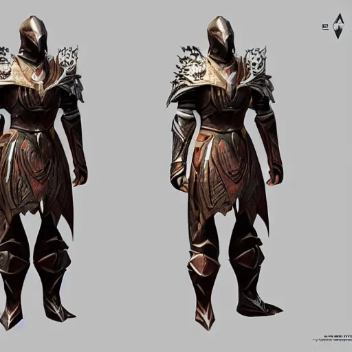 Prompt: morrowind concept art armor render ultra unreal engine 5