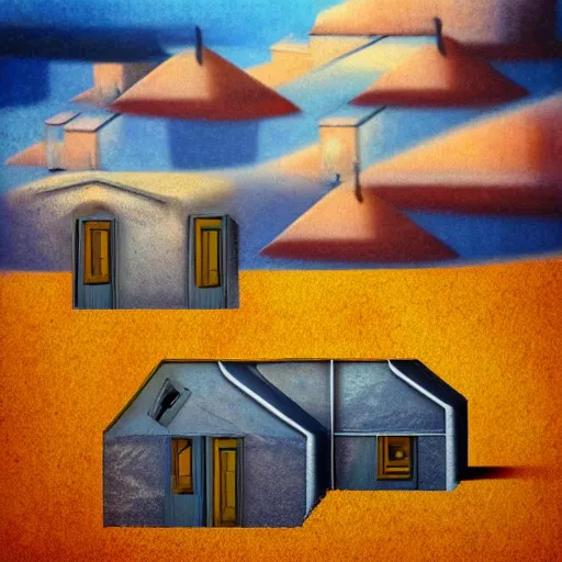 Prompt: a house in nowhere, surrealism