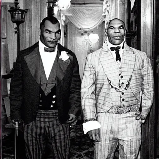 Prompt: Mike Tyson dressed in victorian clothing