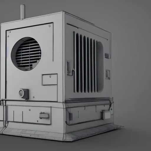 Prompt: electric generator, 3d, highly detailed, octane render