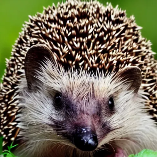 Image similar to hedgehog smelling flowers