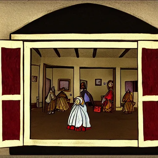 Image similar to las meninas as an adobe flash animation