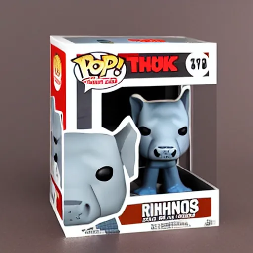 Image similar to rhino as a truck funko pop