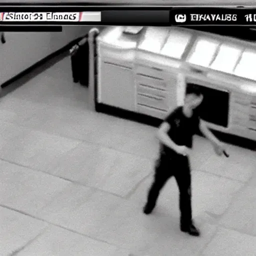 Prompt: cctv footage of robbery