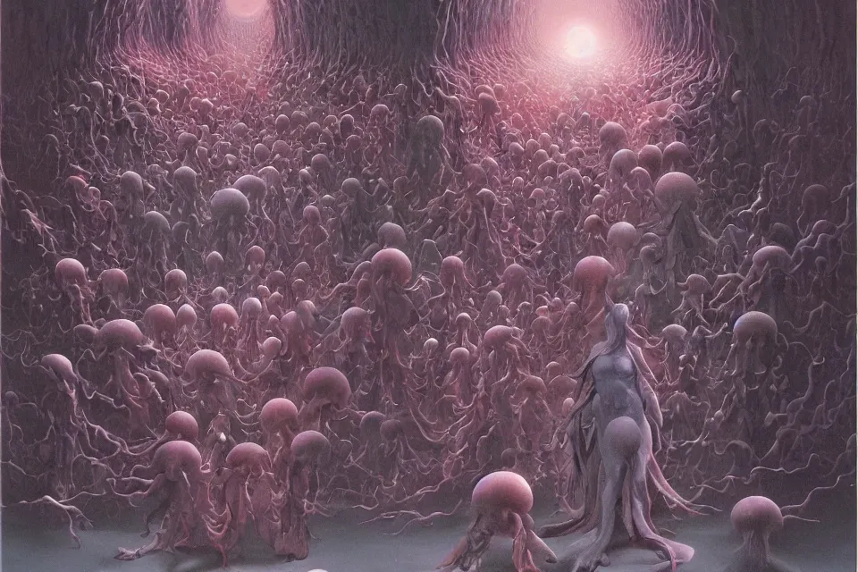 Image similar to worlds, wayne barlowe.