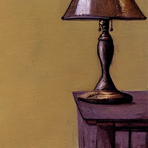 Prompt: a lamp by frank buchwald