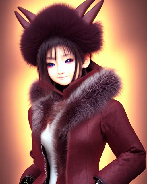 Image similar to dragon hunter, fur - lined dragonhide jacket!!! beautiful and elegant female!! gorgeous ayes!! character concept art, sharp focus, illustration, kinu nishimura!! ayami kojima! shunya yamashita! edayan!! octane render! unreal engine 5! highly rendered!! trending on artstation!! pixiv!