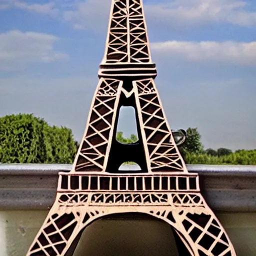 Prompt: eiffel tower made of beers