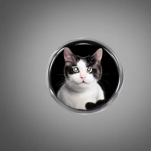Prompt: a cat inside a pill that you take as a drug