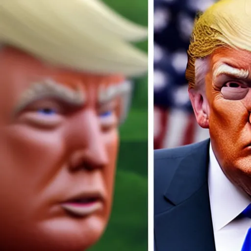 Prompt: donald trump as an avatar, photorealistic, cinematic