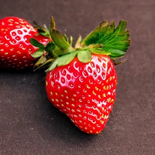 Image similar to a strawberry with legs