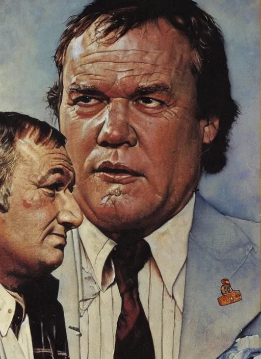 Image similar to painting of joe don baker in mitchell ( 1 9 7 5 ) by norman rockwell, detailed