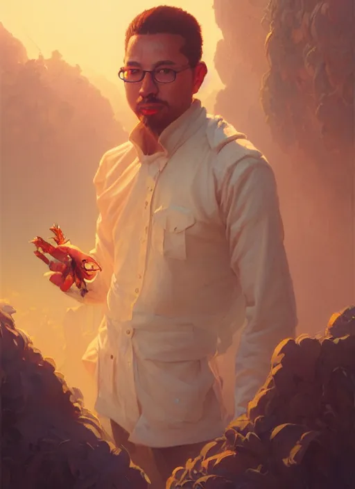 Image similar to highly detailed portrait of luis nazario de lima, stephen bliss, unreal engine, fantasy art by greg rutkowski, loish, rhads, and lois van baarle, ilya kuvshinov, rossdraws, tom bagshaw, alphonse mucha, global illumination, detailed and intricate environment